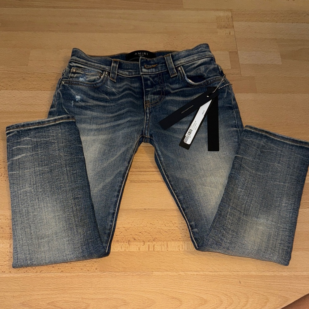 AMIRI Kids Faded Blue Jeans